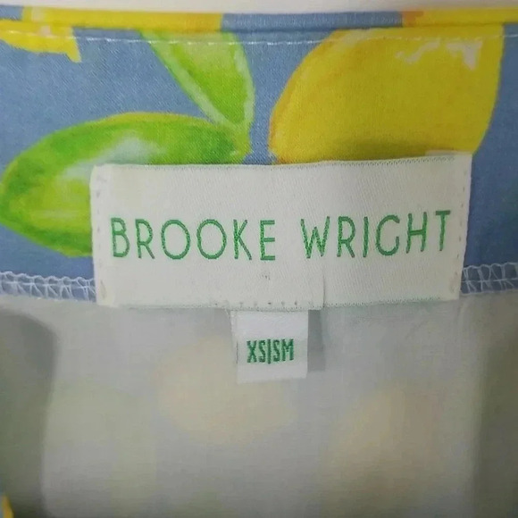 {Brooke Wright} Sleeveless Lemon Print Cotton Top Size XS - Picture 11 of 13